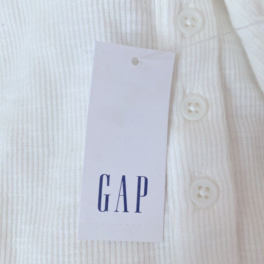 GAP Rib Henley neck long sleeve shirt size M Cottage Core Casual NWT - Picture 6 of 13